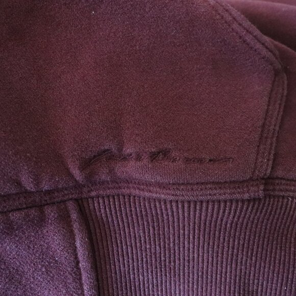 Eddie‎ Bauer Men's Sz XXL Red Full Zip Hooded Long Sleeve Sherpa Pocket Sweater - Picture 11 of 15